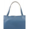 Taurillon clemence HERMES Double meaning white/blue of Malta tote bag