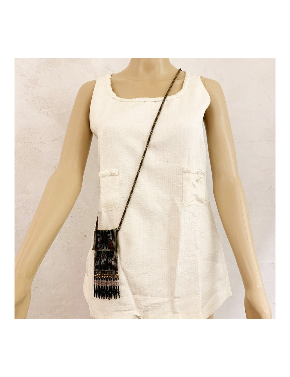Mini sac FENDI perles et franges