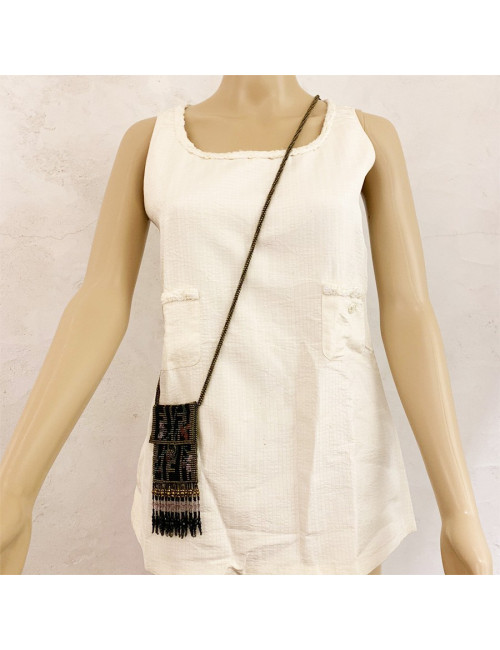 Mini sac FENDI perles et franges