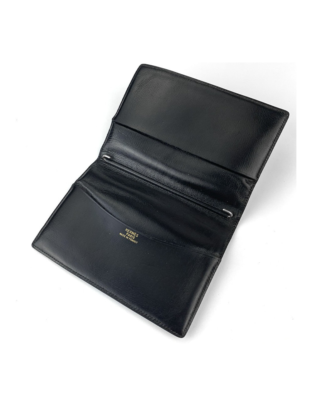 HERMES directory cover black Porosus crocodile
