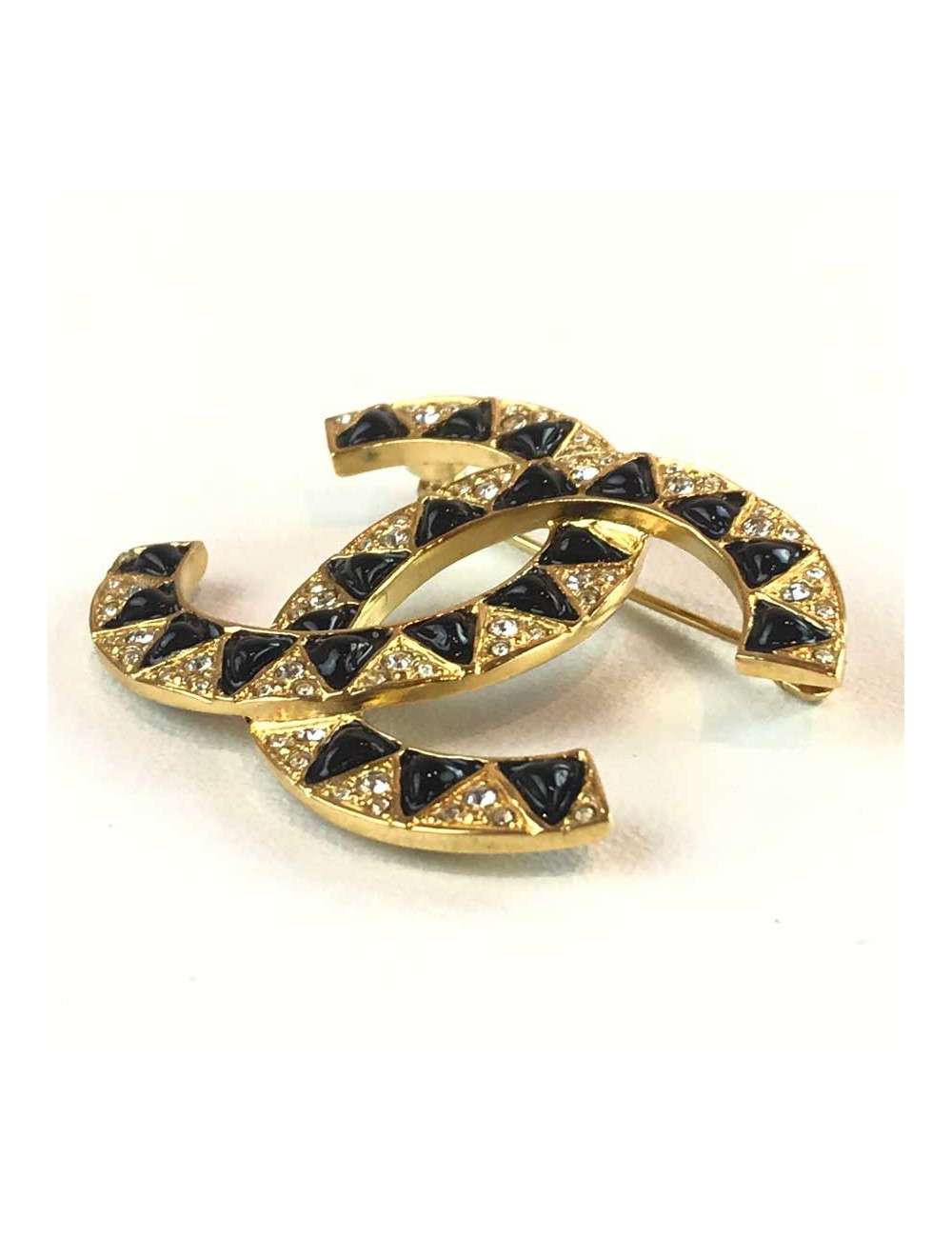 CHANEL Egyptian gold CC Brooch - Second-hand luxury jewelry certified 