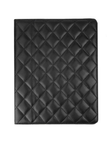 Protège IPAD CHANEL en cuir d'agneau noir