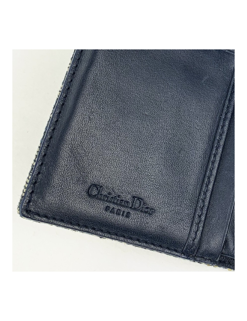 DIOR Porte monnaie toile monogram bleu Vintage