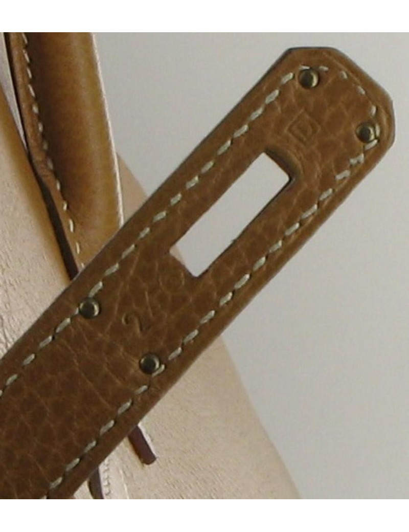 Sac HERMES BIRKIN PECARI Gold T 40