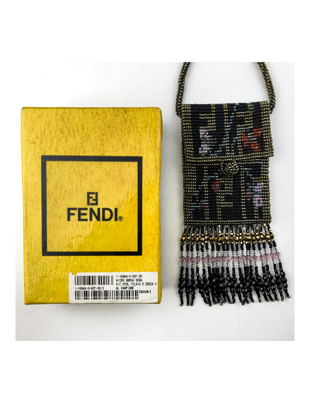 Mini sac FENDI perles et franges