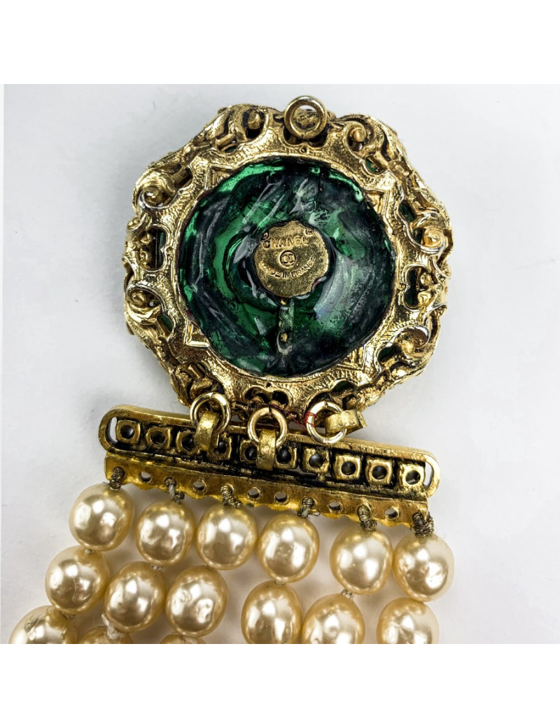 Bracelet CHANEL Couture 6 rangs de perles