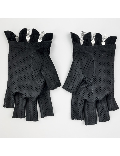 Mitaines CHANEL suède noir