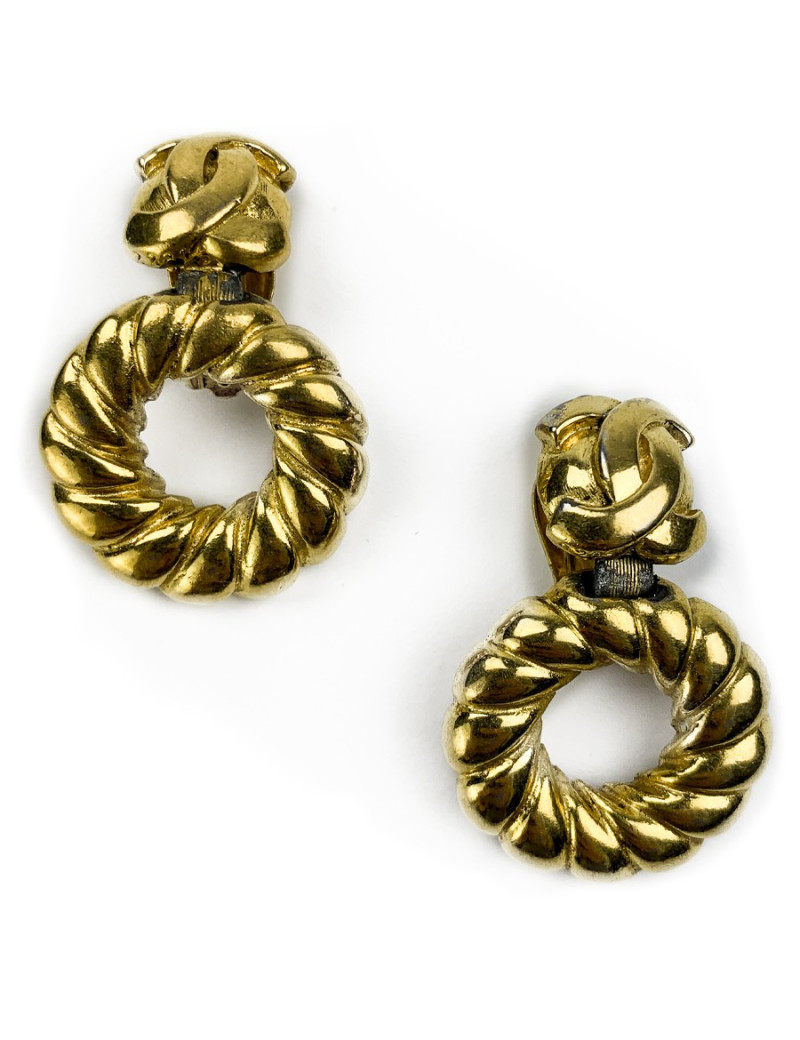 Clips CHANEL torsades dorées