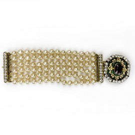 Bracelet CHANEL Couture 6 rangs de perles