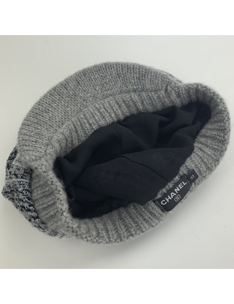 Casquette CHANEL T 57 cachemire,et laine