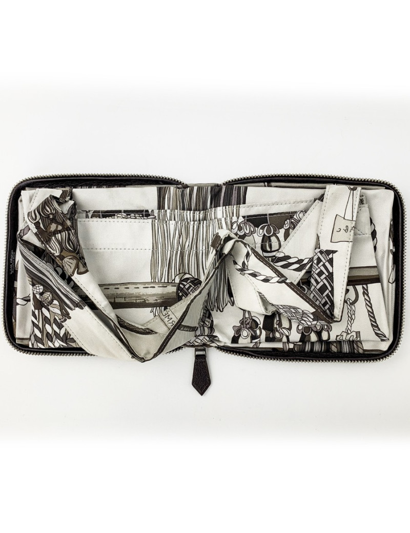 Sac Silky Pop HERMES cuir de veau Togo marron