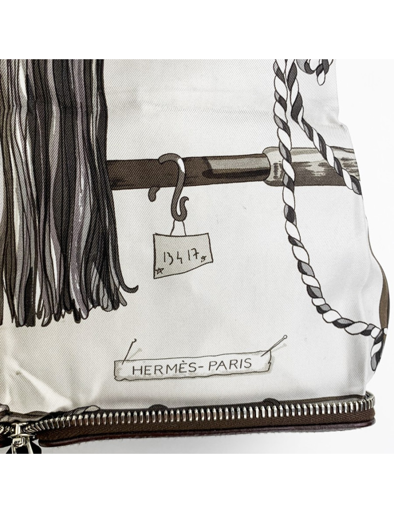 Sac Silky Pop HERMES cuir de veau Togo marron