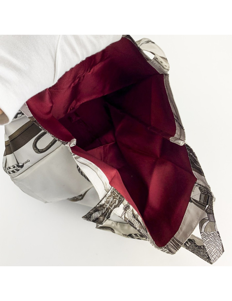 Sac Silky Pop HERMES cuir de veau Togo marron