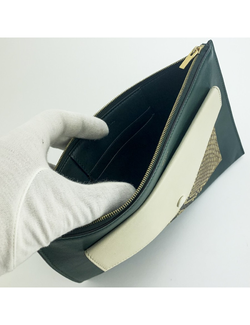 Pochette CELINE Pocket cuir et python