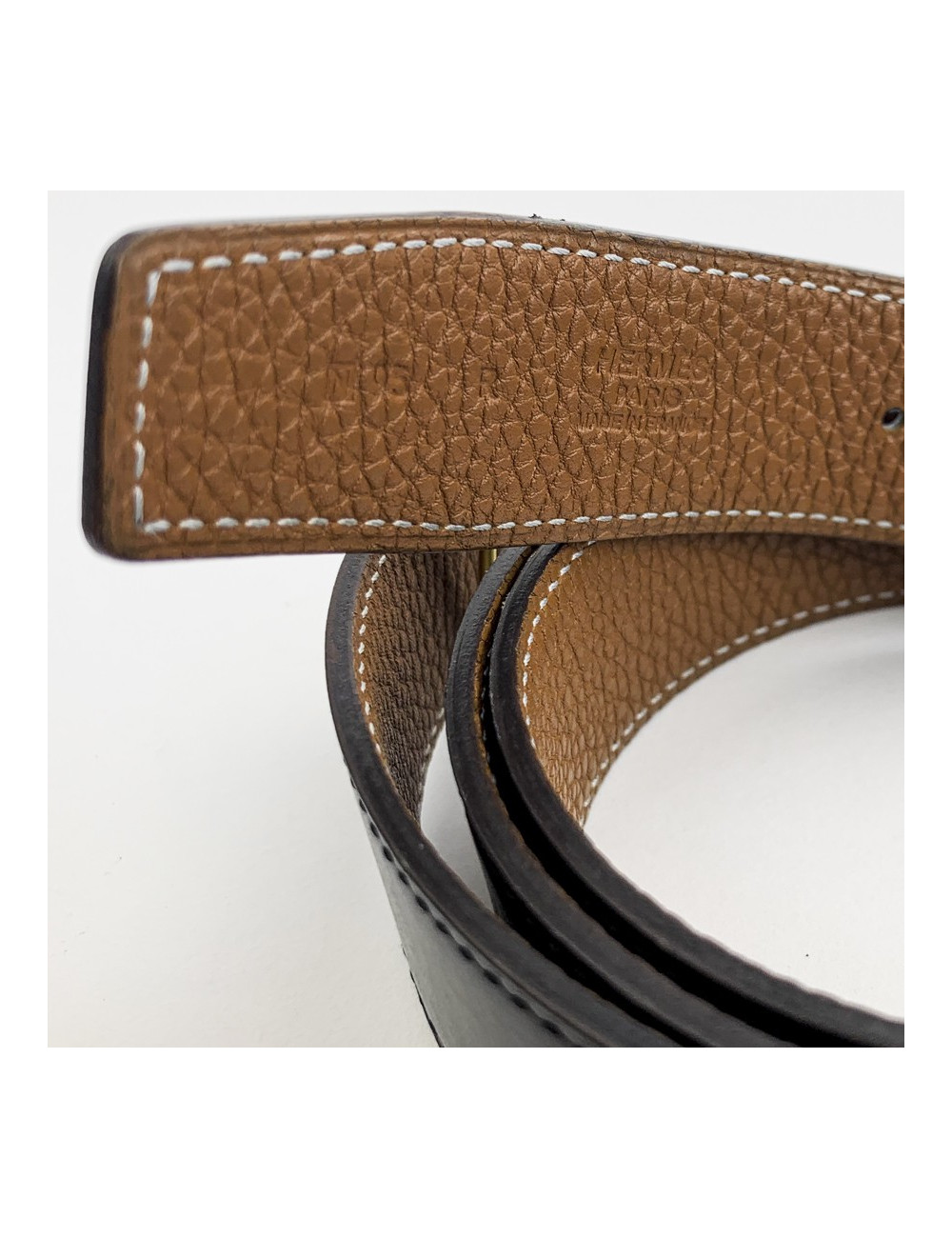 Ceinture Hermes T95 noire et gold