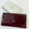 CARTIER wallet in burgundy leather