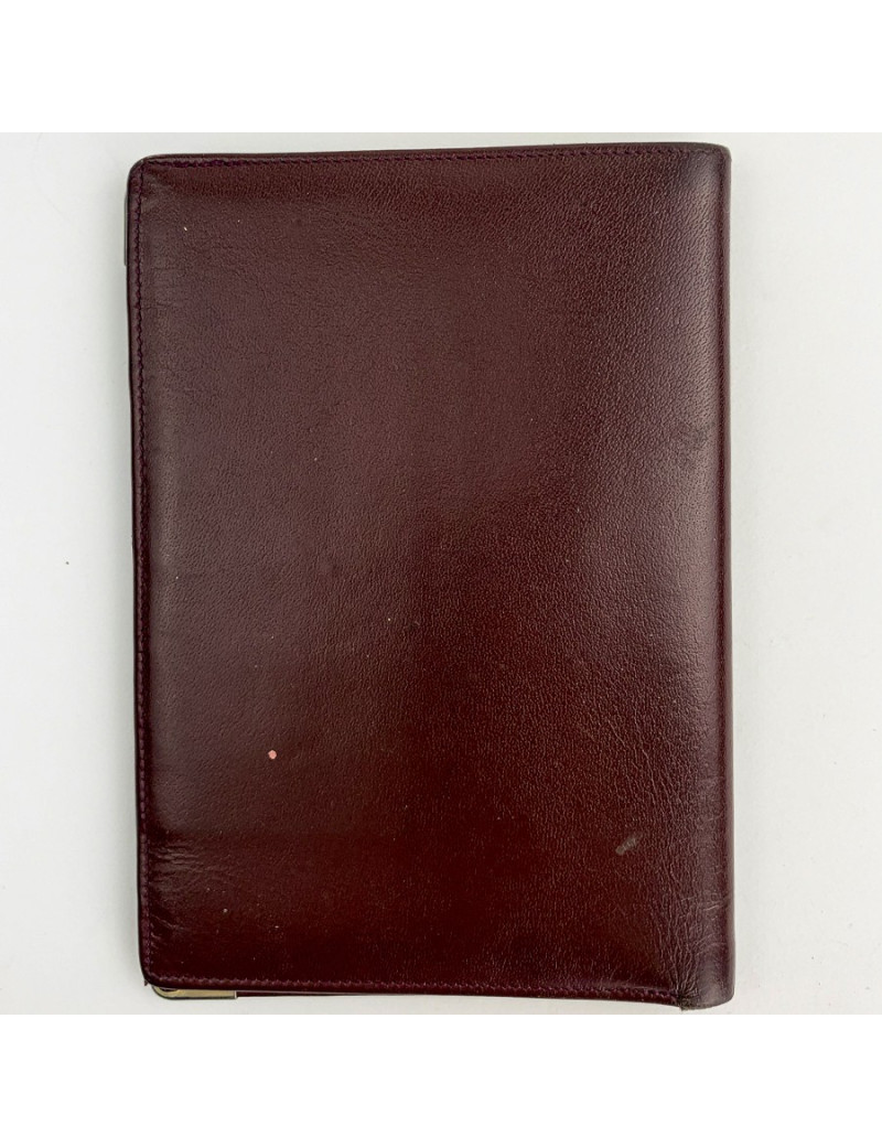 CARTIER Porte cartes cuir bordeaux 