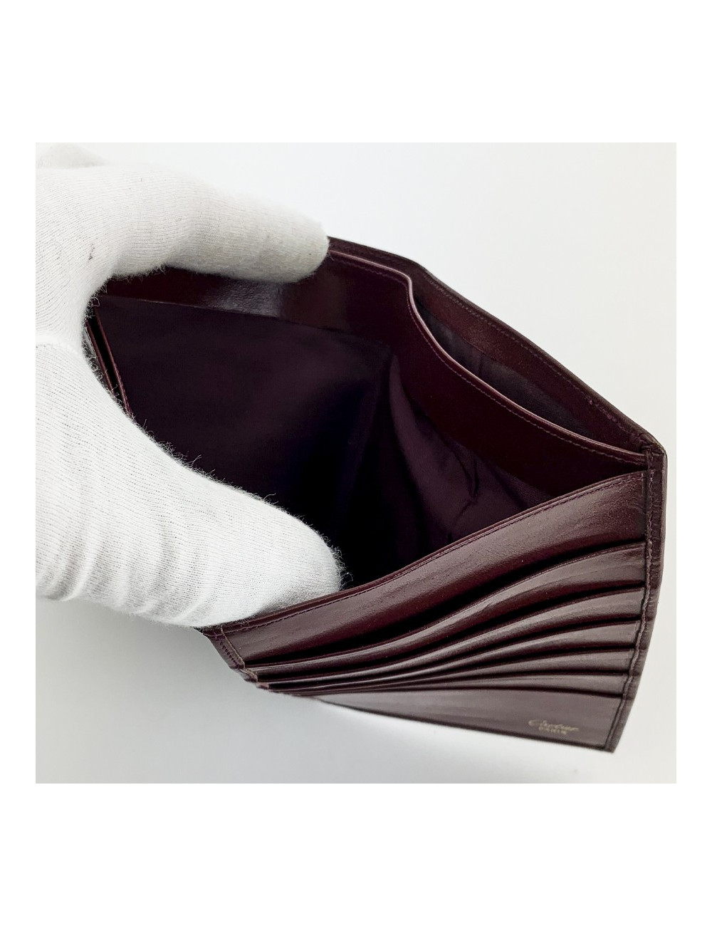 Porte cartes CARTIER cuir bordeaux 