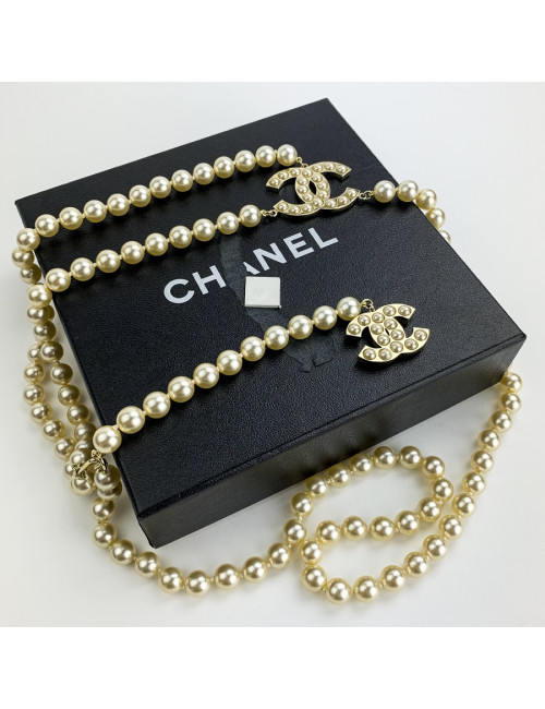 Ceinture sautoir CHANEL perles 