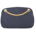 CHANEL vintage Navy Blue knit bag