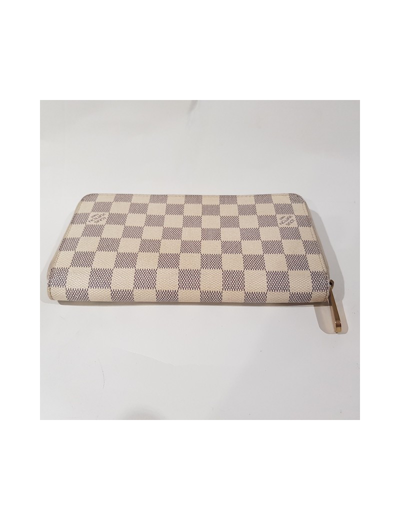 Portefeuille LV toile enduite damier gris GM