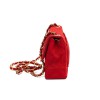 Mini sac CHANEL tissu rouge