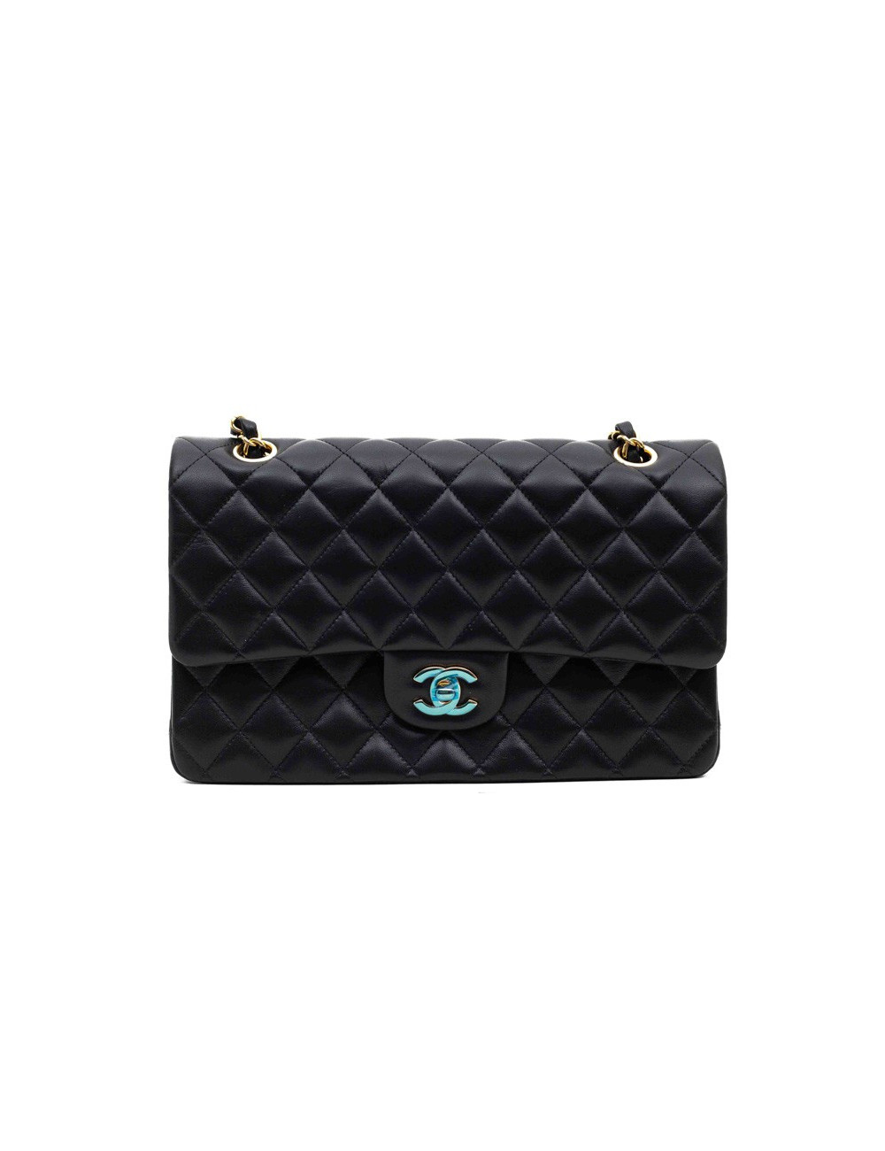 Sac classique CHANEL agneau noir