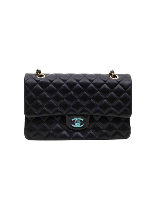 Sac classique CHANEL agneau noir