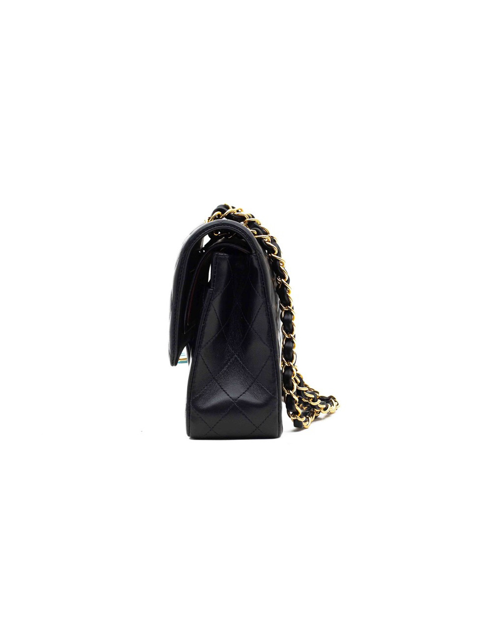 Sac classique CHANEL agneau noir