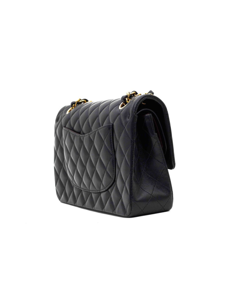 Sac classique CHANEL agneau noir