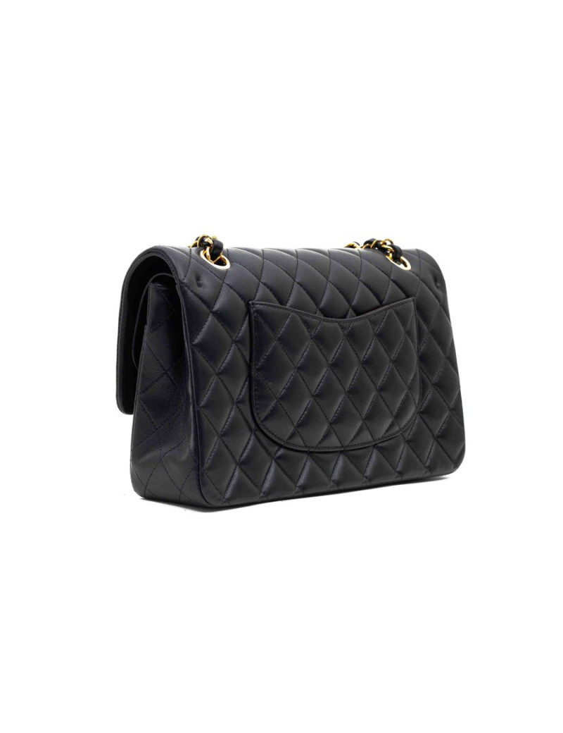 Sac classique CHANEL agneau noir