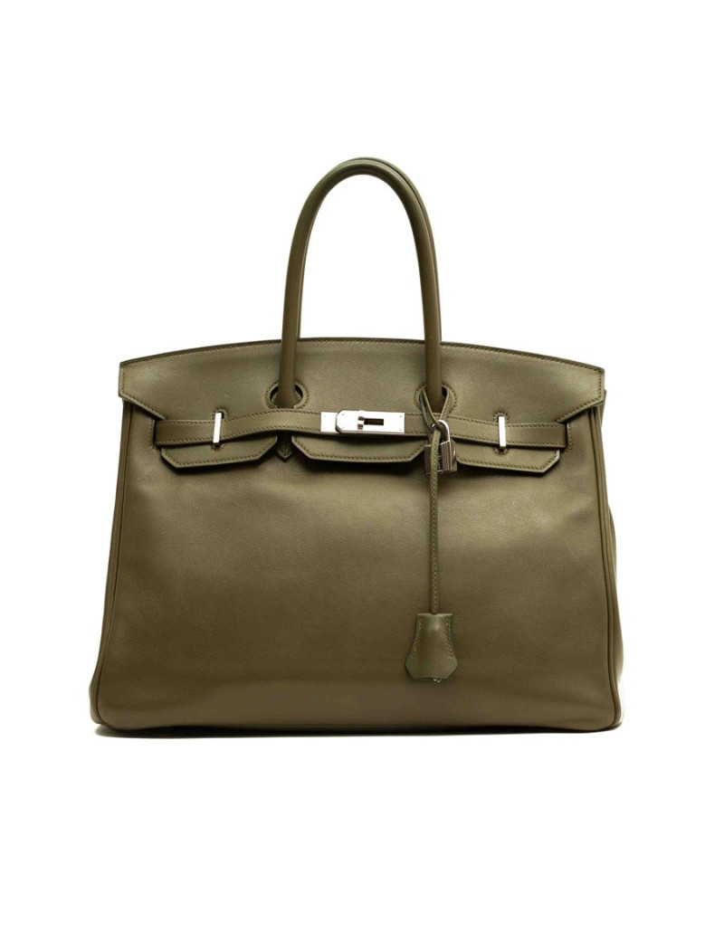 Sac HERMES Birkin 35 Swift vert