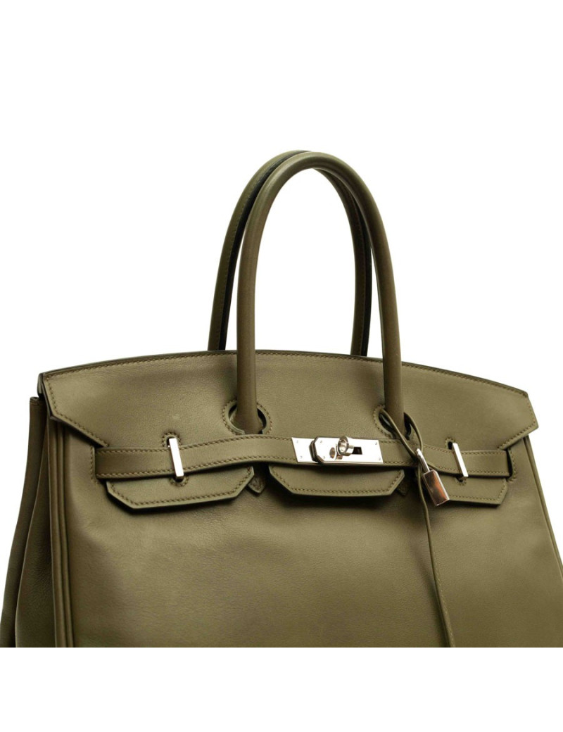 Sac HERMES Birkin 35 Swift vert