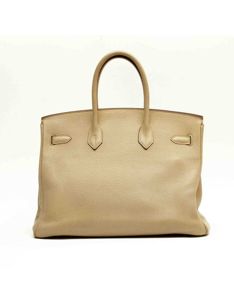 Birkin 35 HERMES cuir grainé ivoire