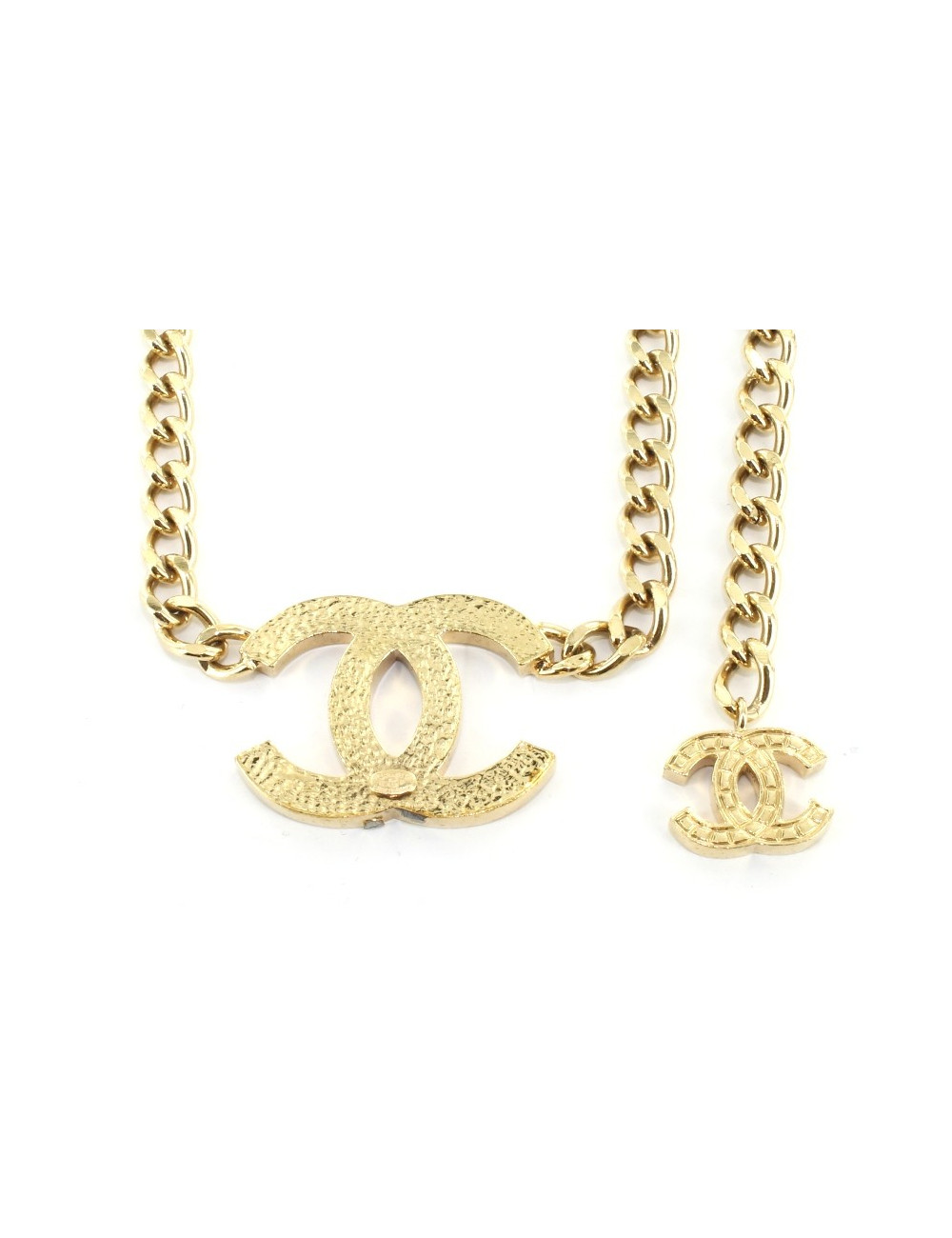 Ceinture CHANEL chaîné en métal doré et CC