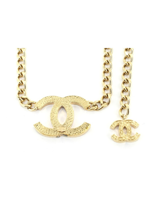 Ceinture CHANEL chaîné en métal doré et CC