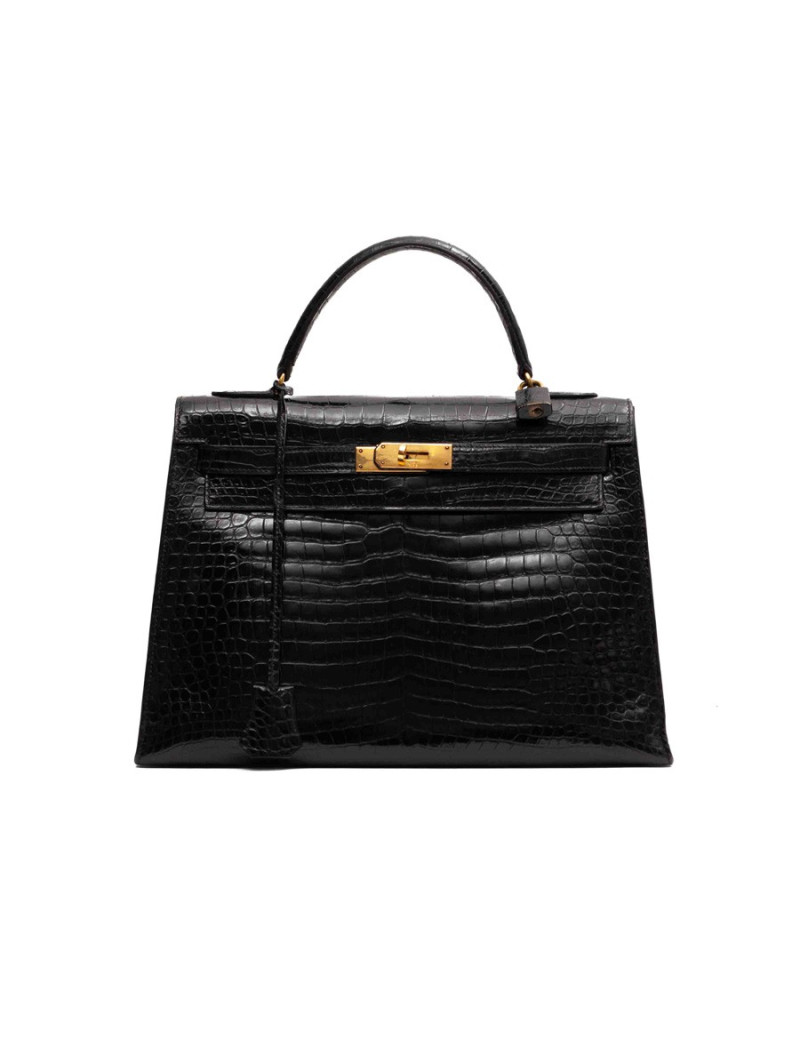 Sac Hermes 32 Croco noir