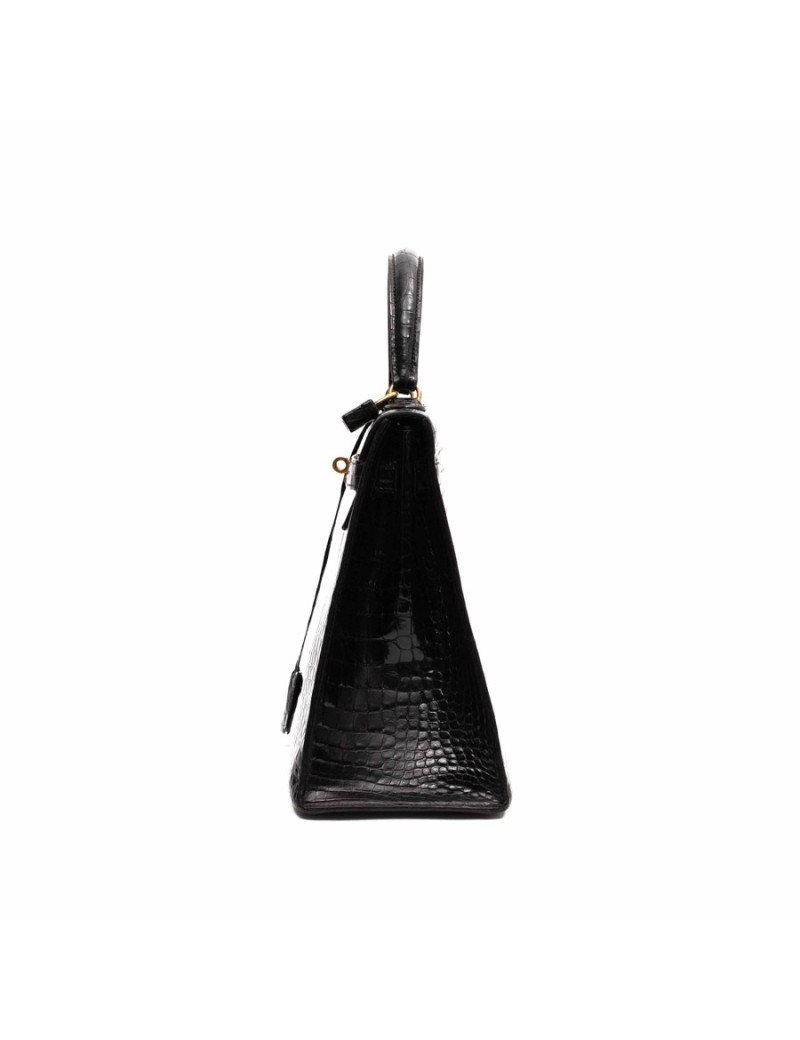 Sac Hermes 32 Croco noir