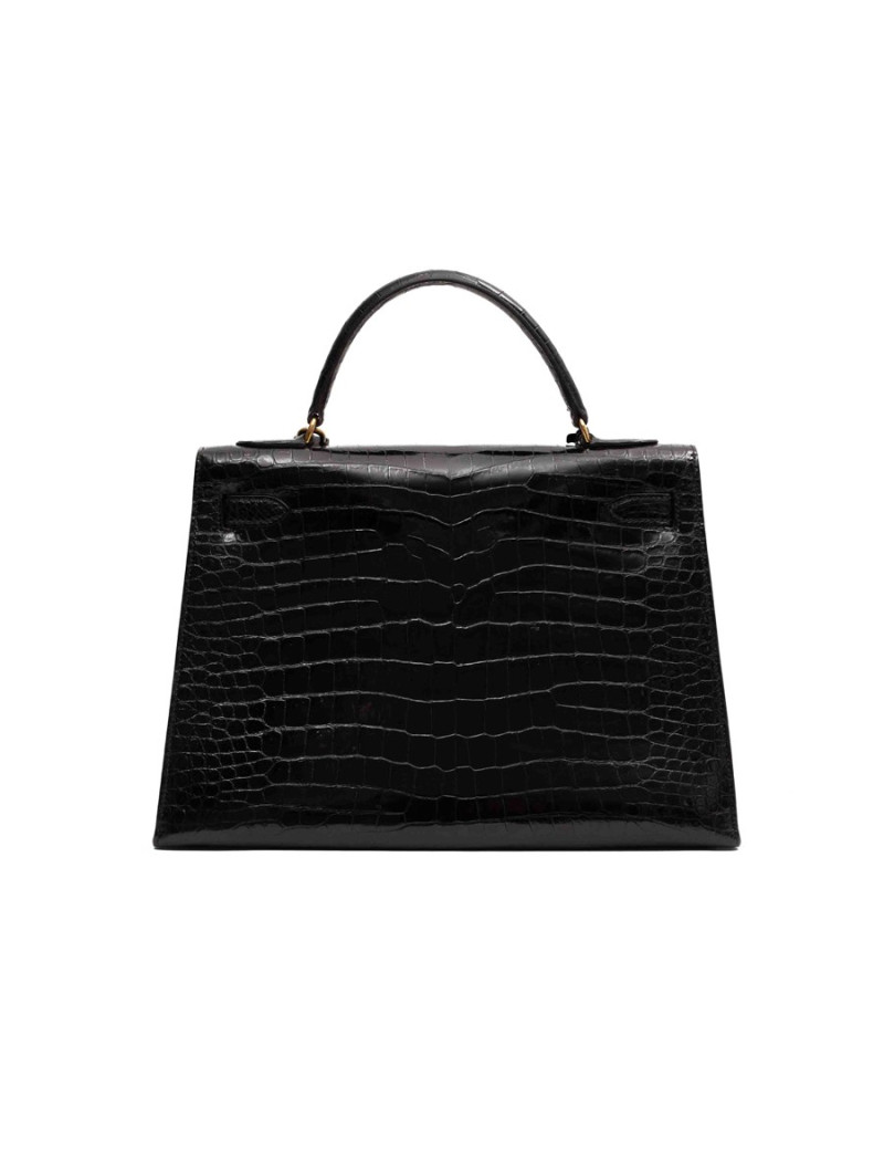 Sac Hermes 32 Croco noir