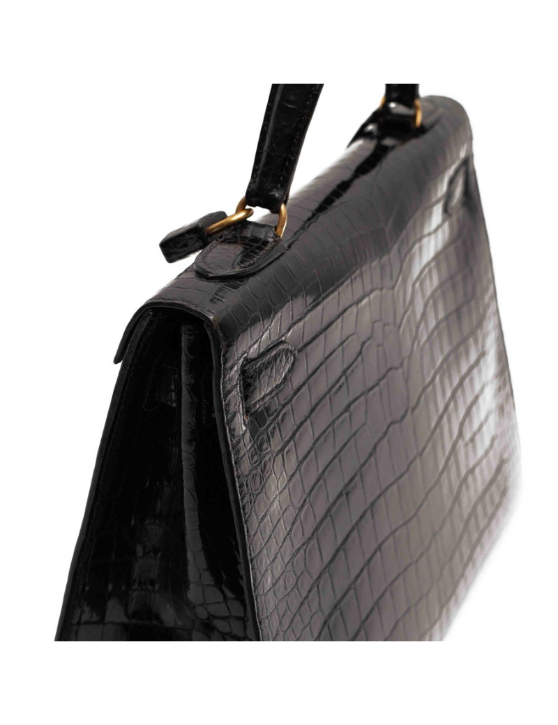 Sac Hermes 32 Croco noir