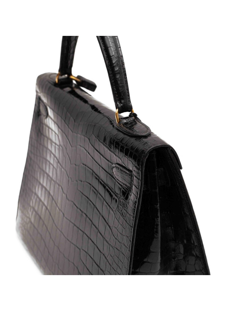 Sac Hermes 32 Croco noir