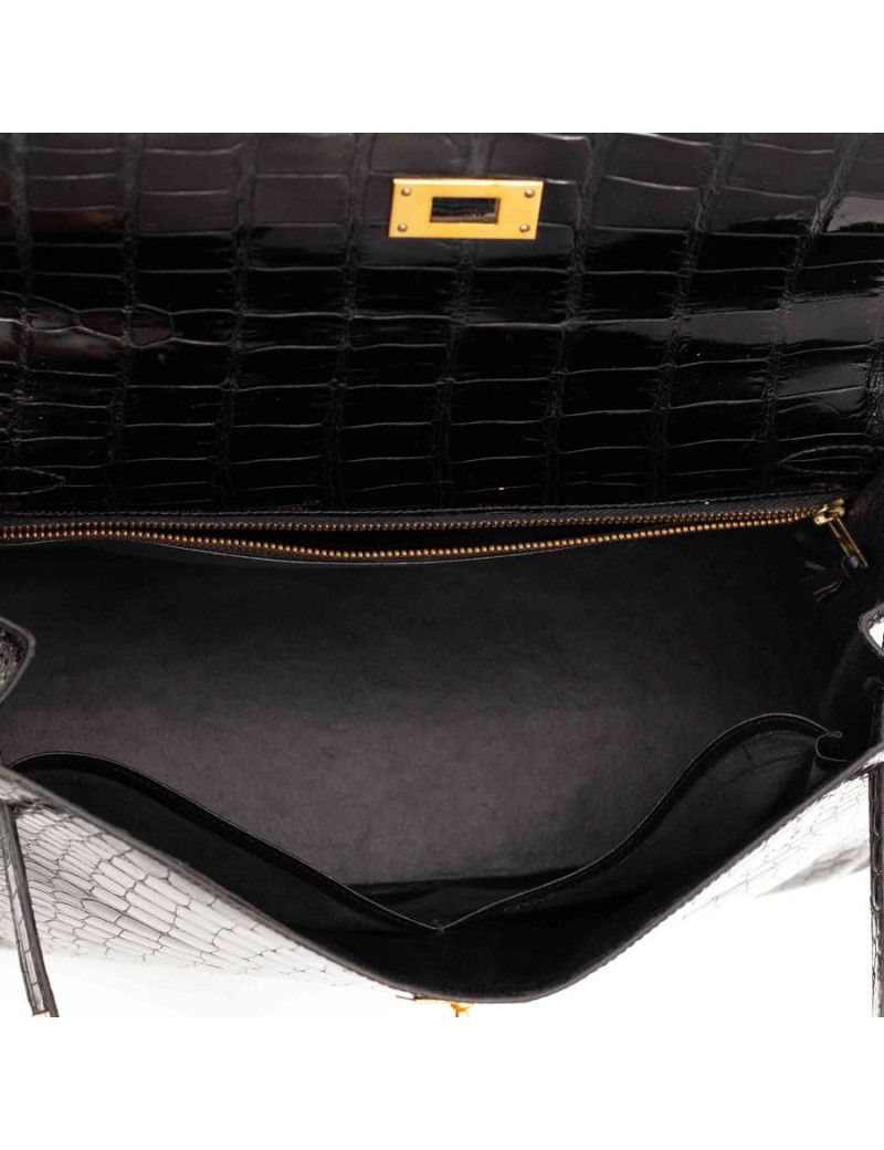 Sac Hermes 32 Croco noir