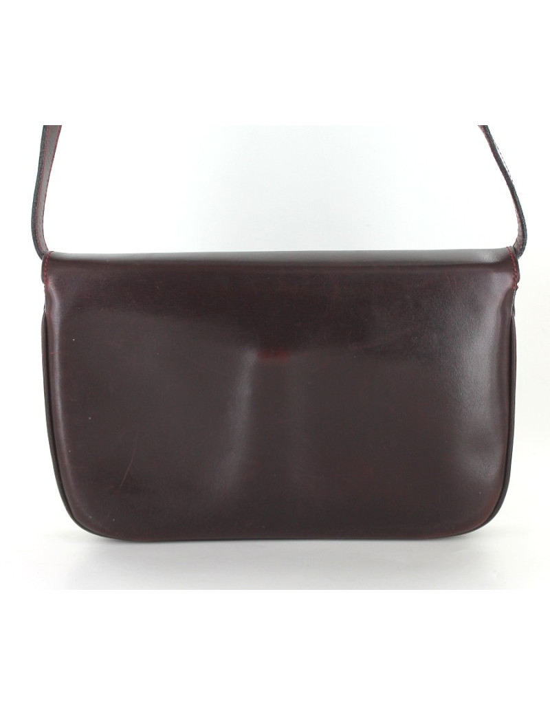 Pochette CELINE vintage en cuir bordeaux