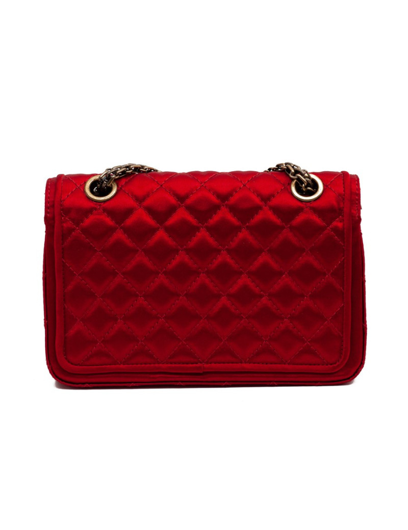 Sac CHANEL "Paris-Shanghai" satin duchesse rouge