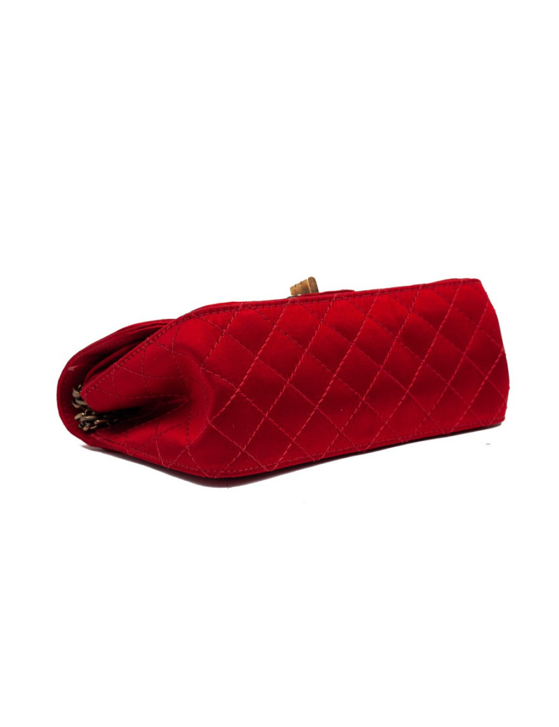 Sac CHANEL "Paris-Shanghai" satin duchesse rouge
