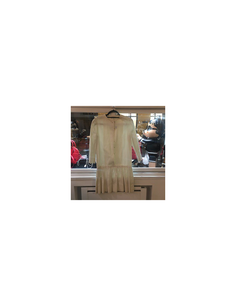 Robe LANVIN coton beige T 38