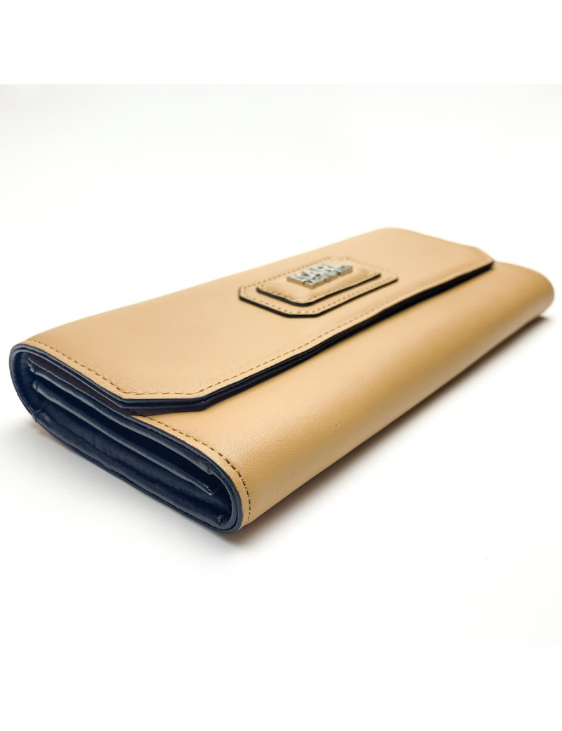 Portefeuille LAGERFELD  cuir sable 