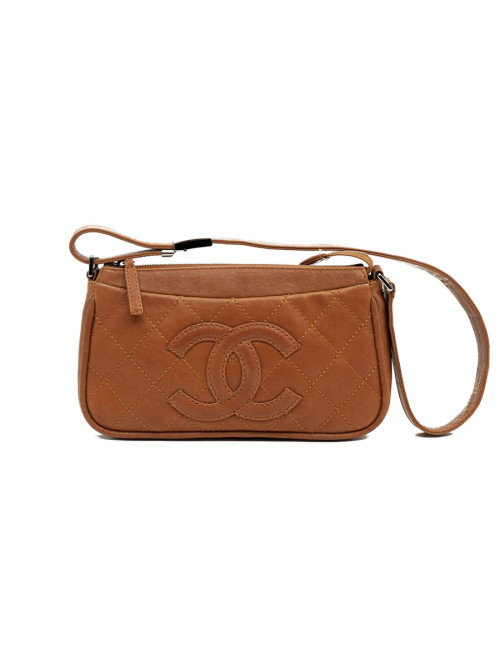 Sac CHANEL cuir de veau gold
