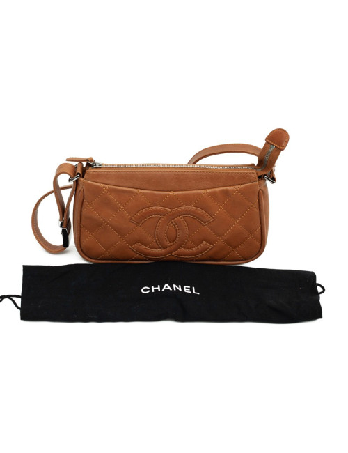 Sac CHANEL cuir de veau gold