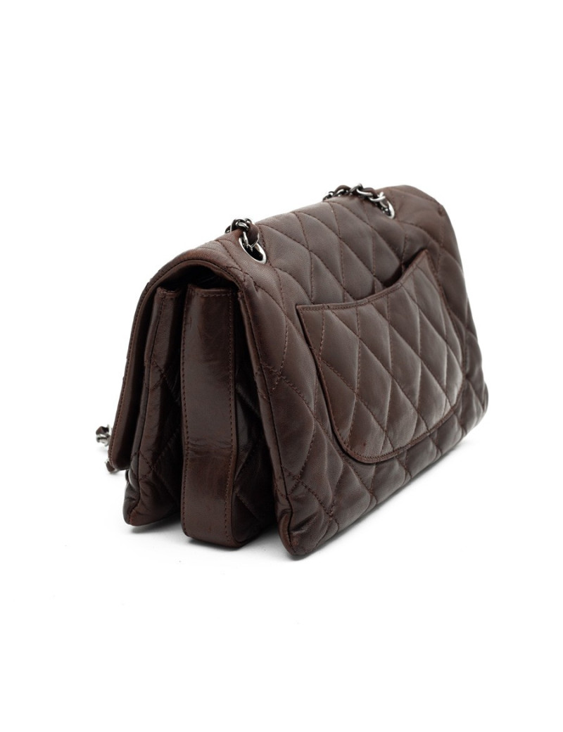 CHANEL sac cuir d'agneaju marron